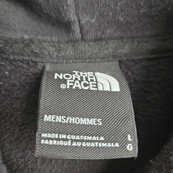 The North Face Hoodie Mens Large Black Pullover Pockets Logo Sweatshirt - Picture 8 of 9
